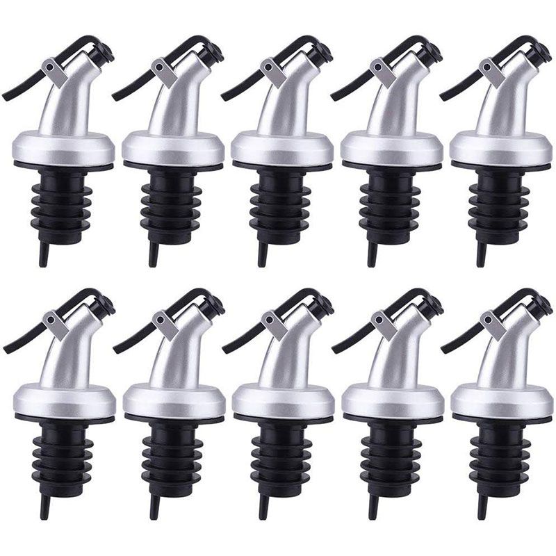 Olive fluid Leakproof Spouts winered Dispenser Pourer Kitchen Tools Bottle Sealing Nozzle for Cocktails, Parties 10 Pieces