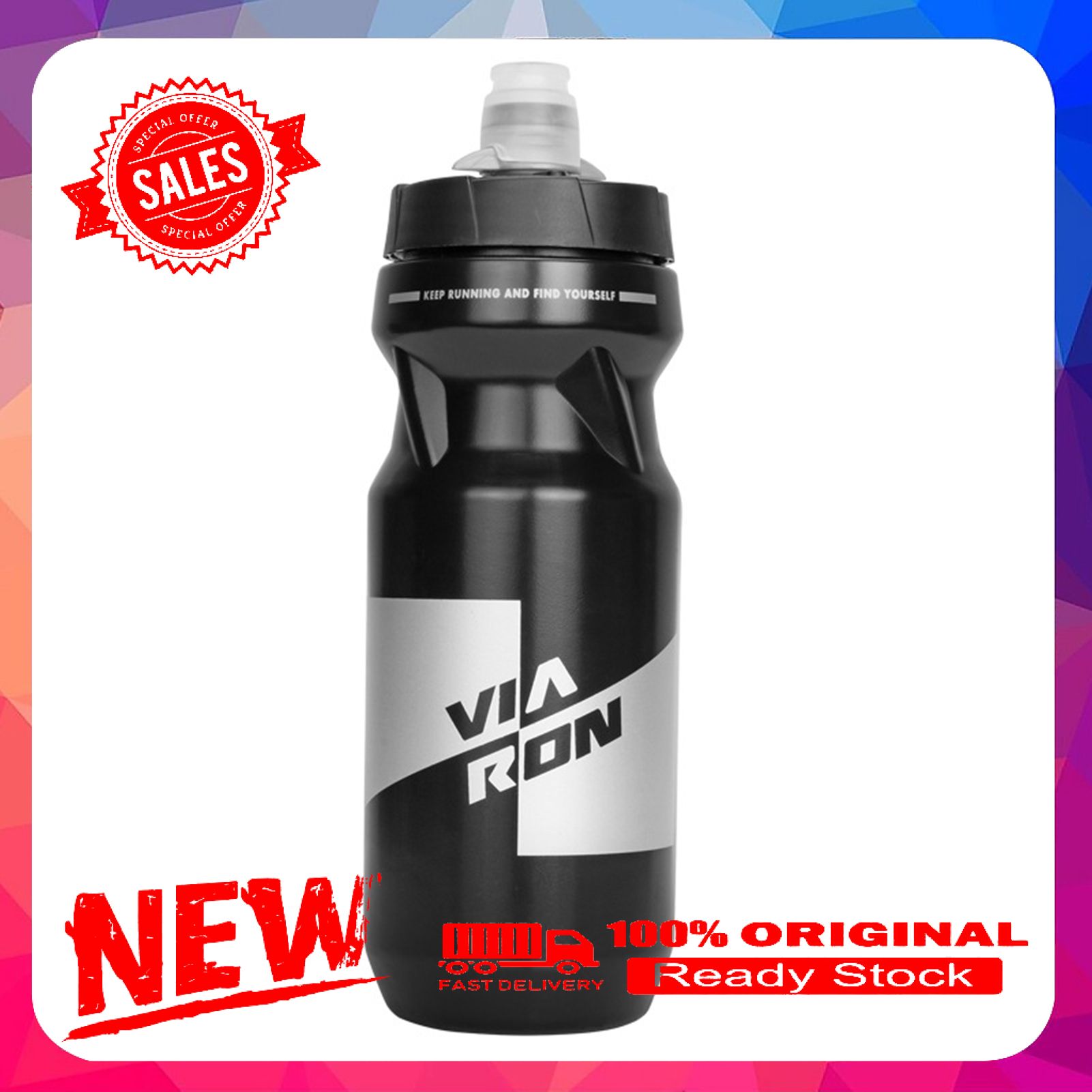 610ML Portable Bicycle Cycling Water Bottle Drop-resistant Drinking Cup for Outdoor Sports