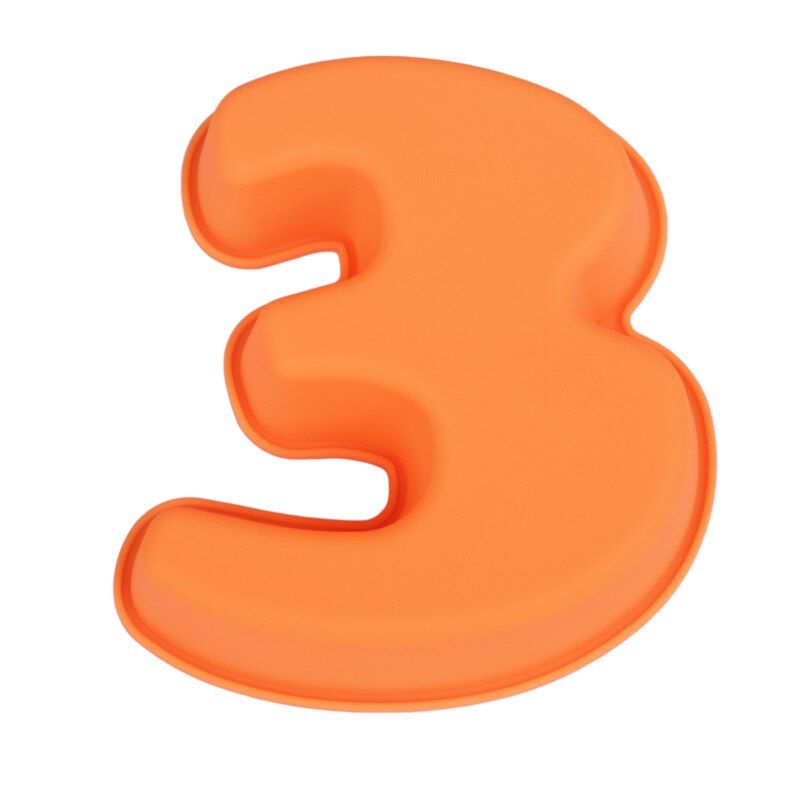 1PCS Silicone Number 0-9 Shape Food Grade Cake Mold For Chiffon Jelly Dessert Birthday Cake Decoration Baking Pan