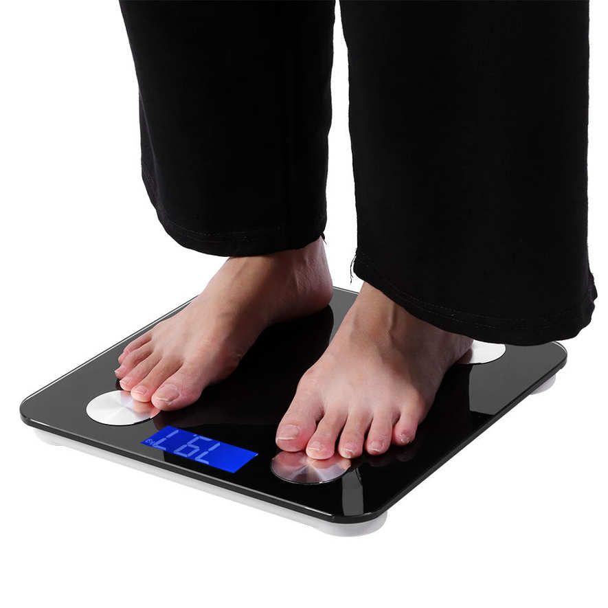 3kg‑180kg Portable Electronic Weight Scale Digital Body Fat for Home Use Black