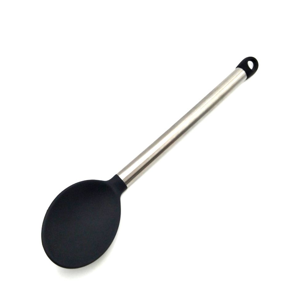 Silicone Non-stick Spatula Soup Scoop Colander Scraper Kitchen Cooking Tool