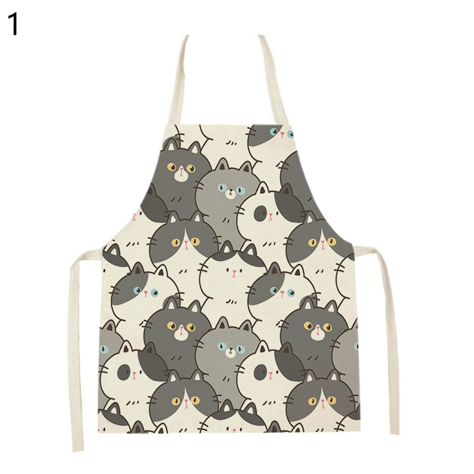 Bib Apron Waist Tie Assorted Lovely Printed Kitchen Long Bib