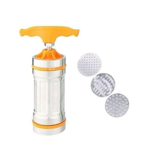Stainless Steel Hand-Held Noodles Maker - Silver and Orange