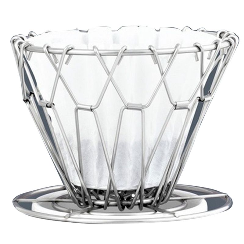 Foldable Portable Stainless Steel Hand Brewed Coffee V60 Cone Filter Paper Holder V60 Coffee Filter Paper Holder-1