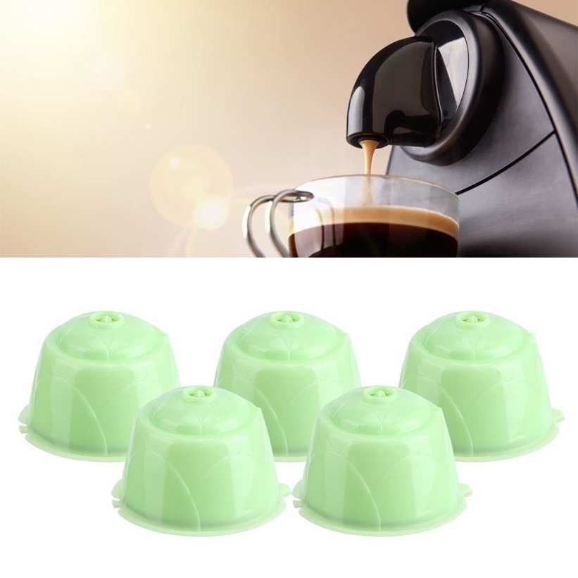 5Pcs Food Grade Reusable Coffee Capsule Filter Machine Accessories Fit for Dolce Gusto
