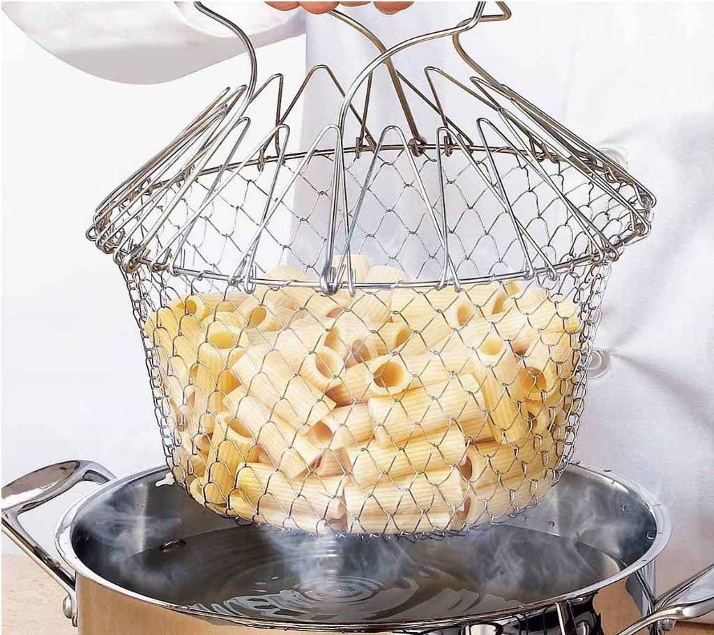Food grade Foldable Deep Fry Chef Basket