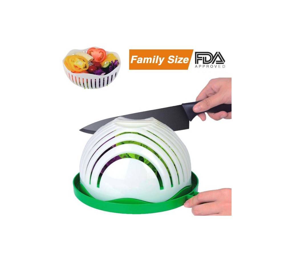 Quick Salad Cutter Bowl, Family-Sized Salad Chopper Bowl