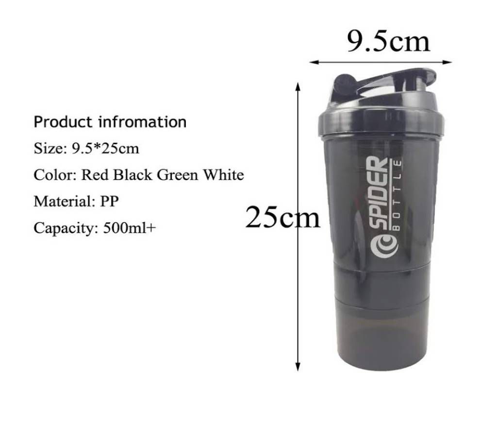 sport shaker water bottle 3 in 1