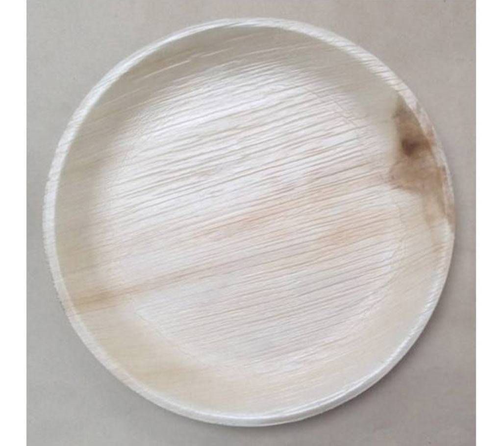 10 inch Round Eco-friendly Disposable Areca Leaf Plate - 100 pieces