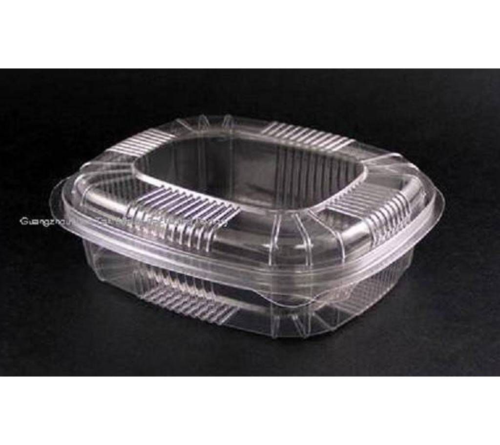 OZ Disposable Clear Plastic box - 100 Pcs