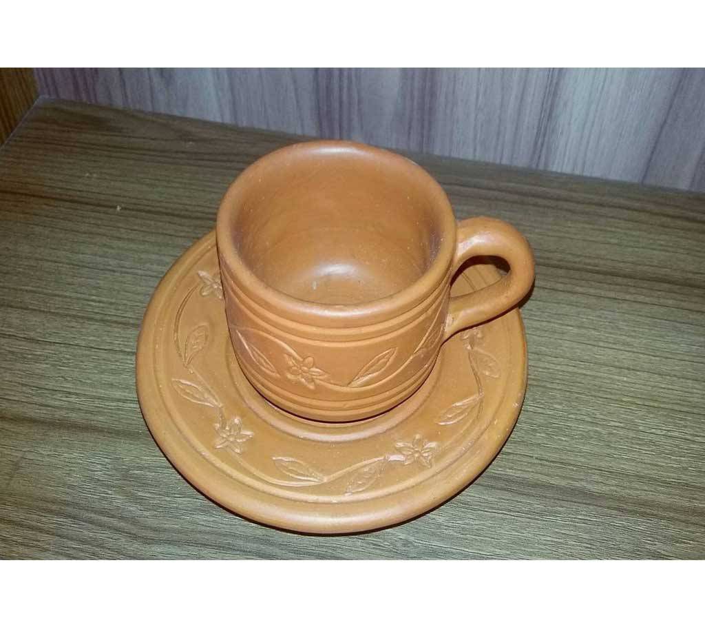 Clay Cup Plate - Set of 6pcs 