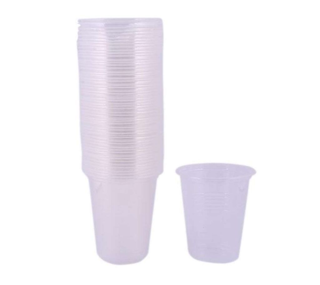 Disposable Plastic Glass - 250ml - 50pcs (Transparent)