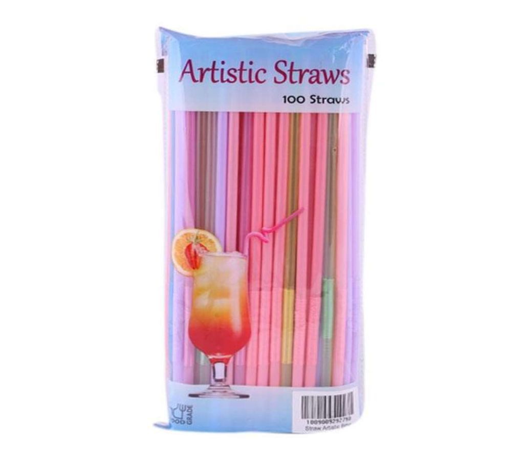 Artistic Straws - 100pcs (Multicolor)