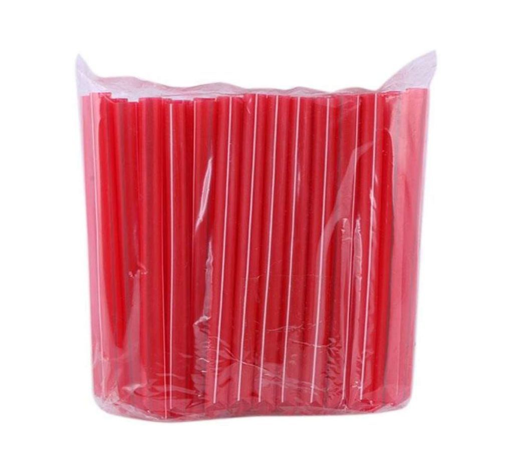 Plastic Straws - 100pcs (Red)
