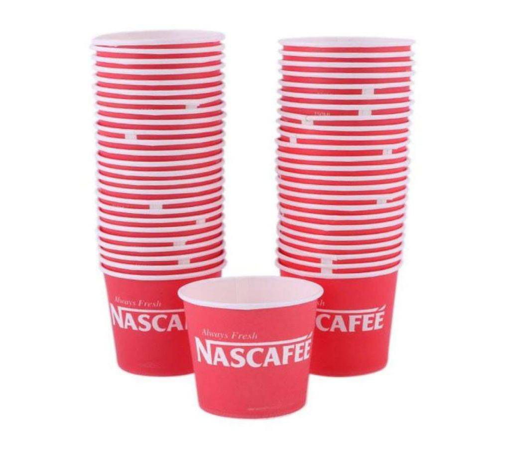 Disposable Coffee Cup - 150ml - 50pcs (Red)