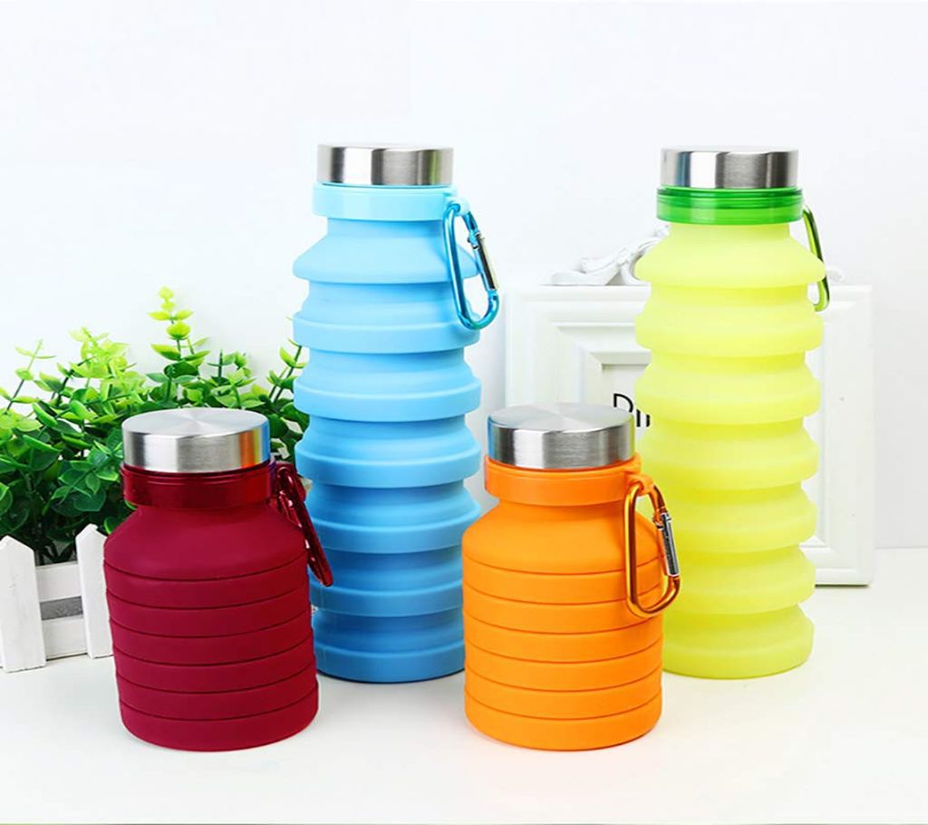 Portable Silicone Water Bottle, Retractable Folding Bottle, Outdoor Travel Drinking Collapsible Sport Drink Bottle