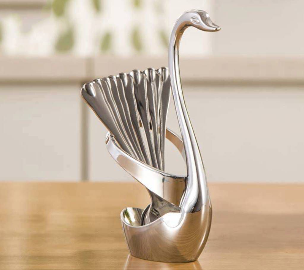 spoon set with swan stand- 1pc  