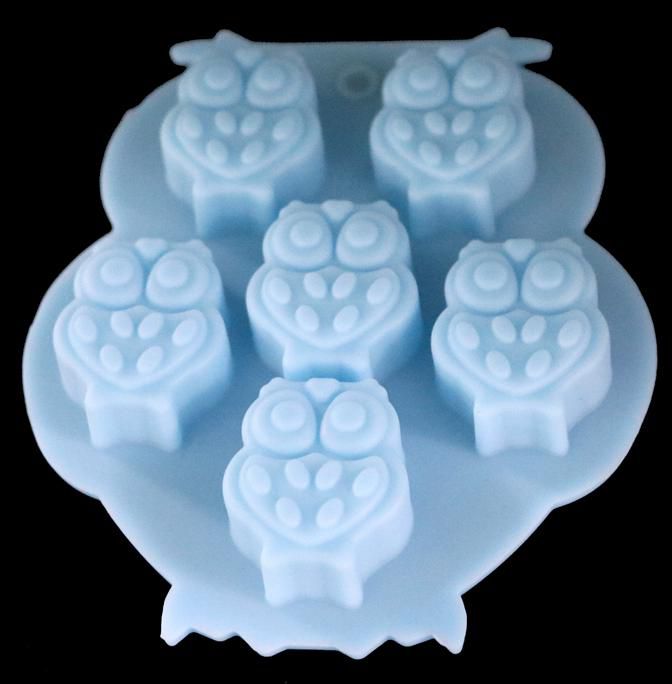 1PCS 6 holes 3D Owl silicone mold Making a cake Ice Tray Chocolate Mould Fondant Mould Cake Decorating Tools Kitchen Accessories