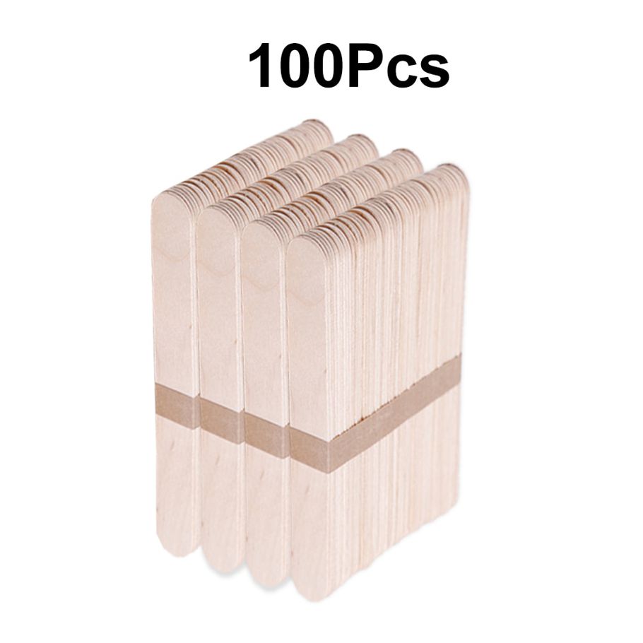 50/100/150 Pcs/Set Wood Ice Cream Sticks Popsicle Sticks Natural Wooden Pop Popsicle Wooden Craft Stick Popsicle Accessories