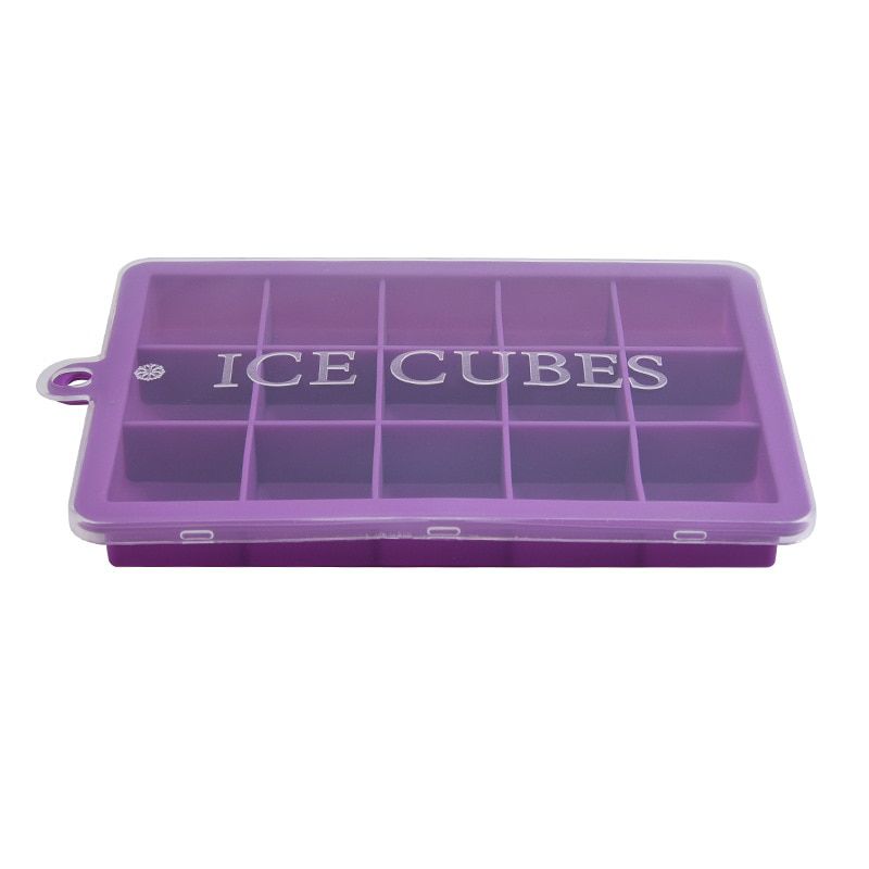 Silicone Ice Cube Maker Trays with Lids for Freezer Icecream Cold Drinks  Cocktails Kitchen Tools Accessories Ice Mold