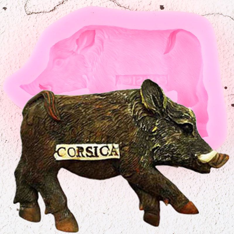 3D Wild Boar Silicone Molds Animals Pig DIY Fondant Cake Decorating Tools Candy Chocolate Gumpaste Moulds Resin Clay Soap Mould