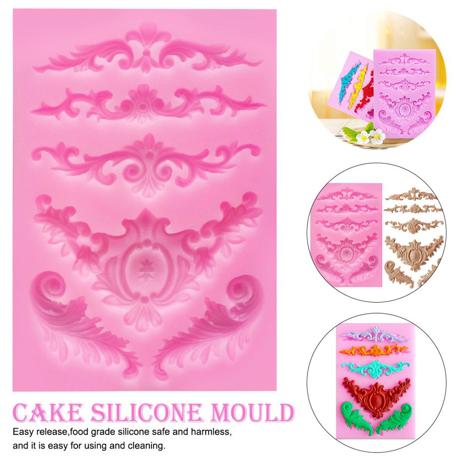 1Pc Lace Flower Pattern Silicone Mold Mat 3D  Embossing Mold Fondant Cake Decoration Sugar Craft Baking Pastry Cake Tools