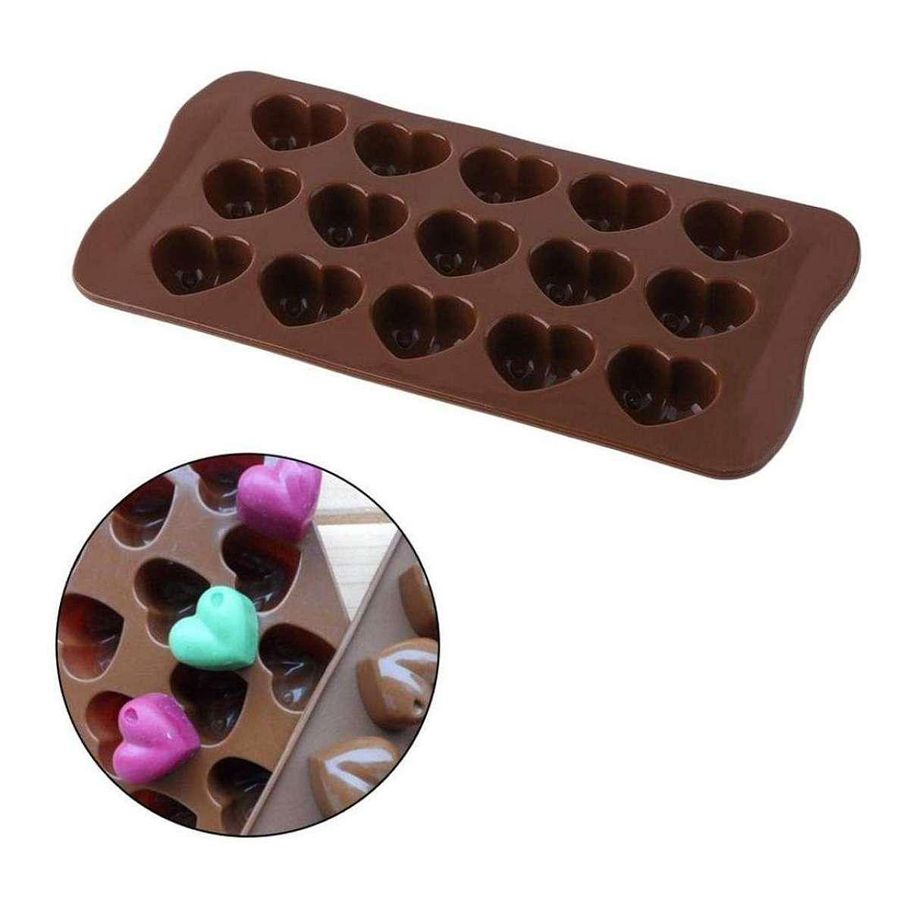 Silicone Ice-Cube Chocolate Cake Jelly Tray Pan Heart Maker Mold Mould