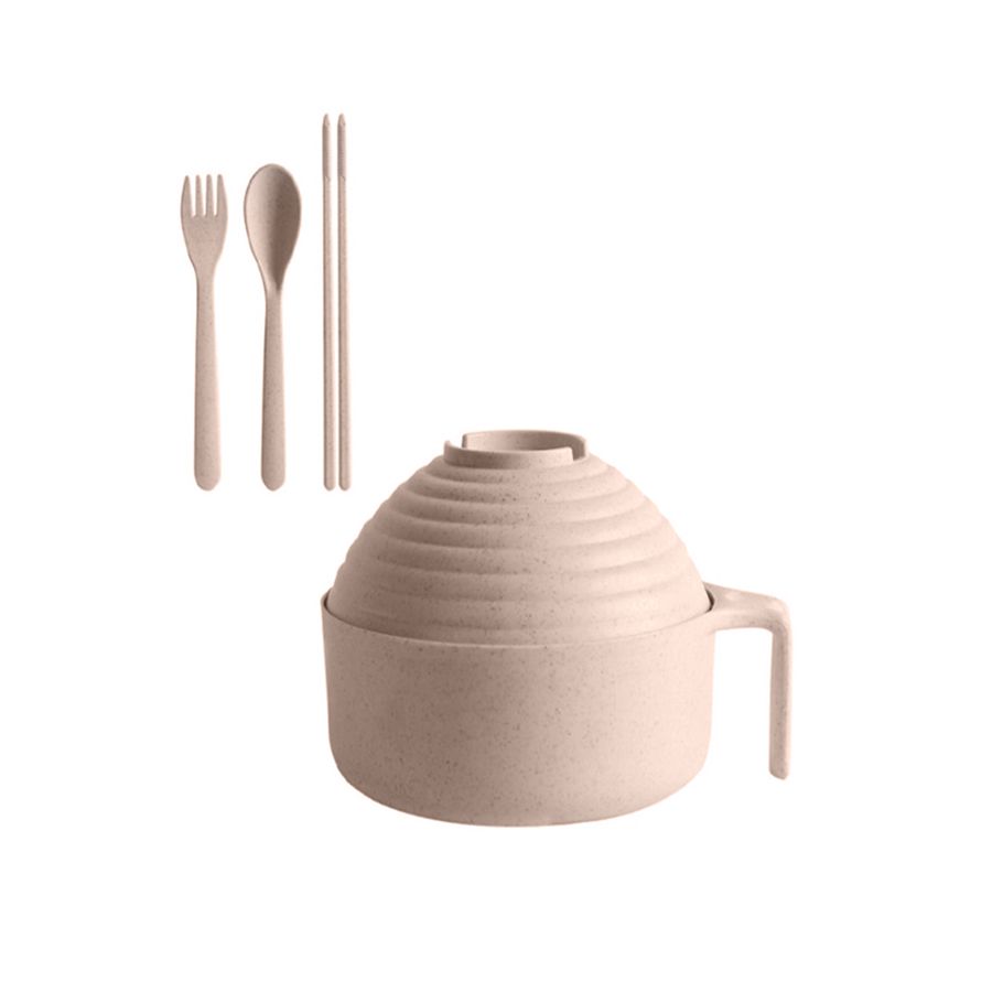 1 Set Practical Multi-use Noodle Bowl Large Capacity Ergonomic Plastic Food Bowl for Kitchen