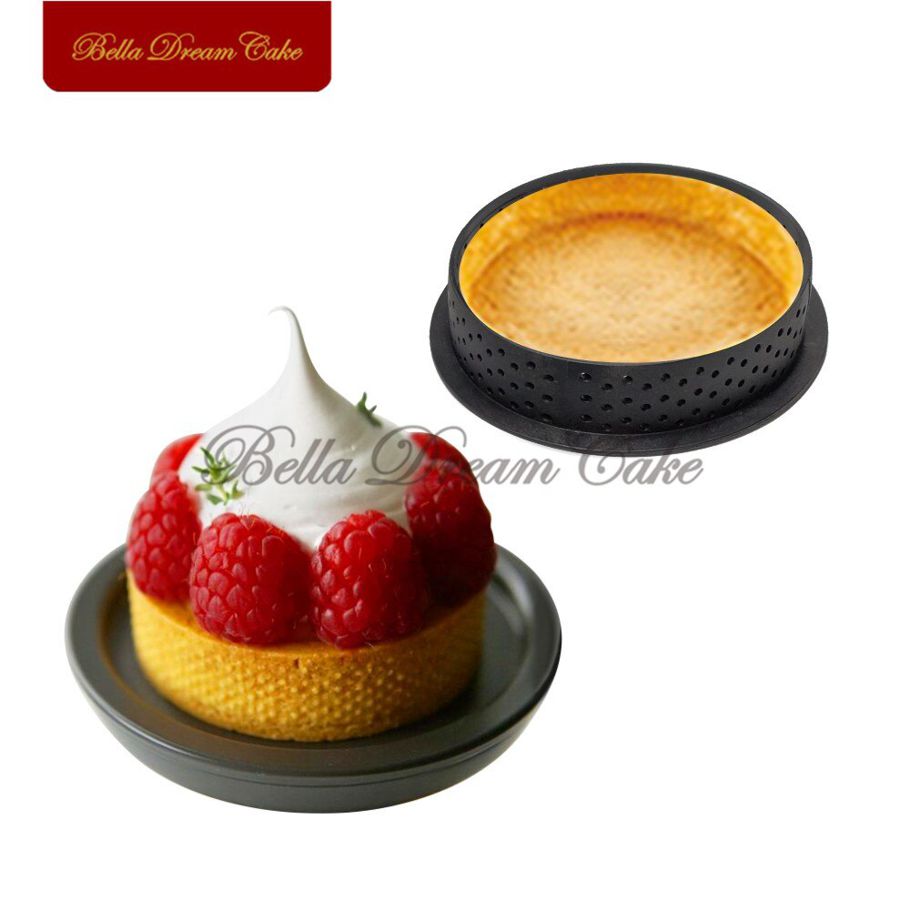 1/2/4/6pcs Mousse Mould French Dessert Plastic Seamless Tart Ring Perforated Cake Mousse Circle Cake Decorating Tool Bakeware