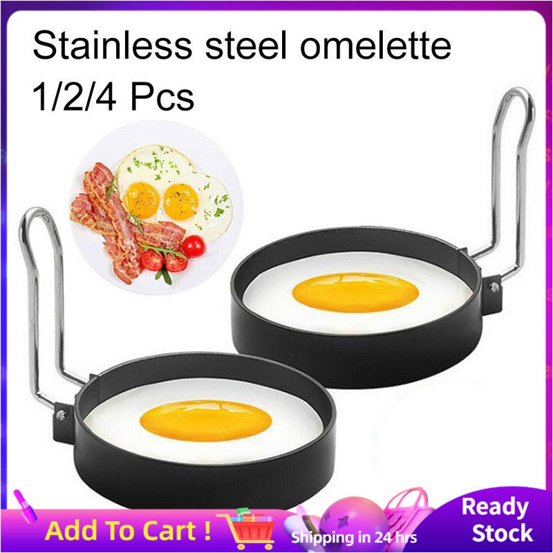 Egg Ring Stainless Steel Non Stick Mold Shaper Circles for Frying or Shaping Eggs