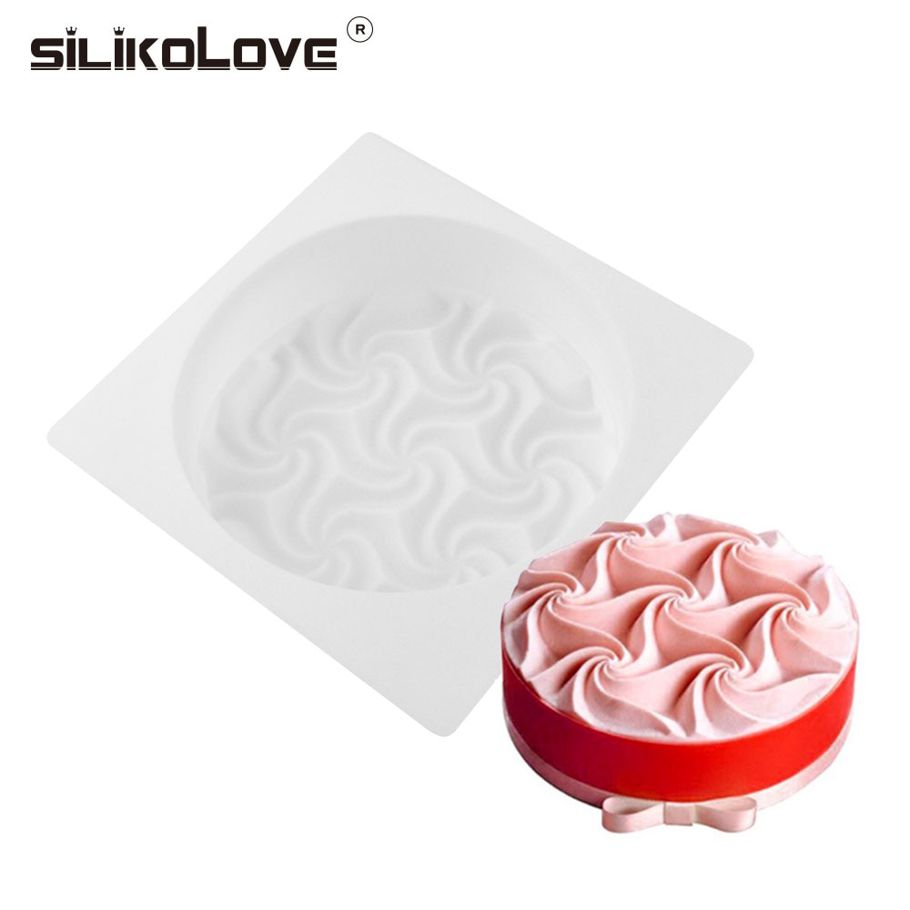 SILIKOLOVE Round Shape White Color Wedding Silicone Molds Cake Decorating Tools Accessories BPA Free