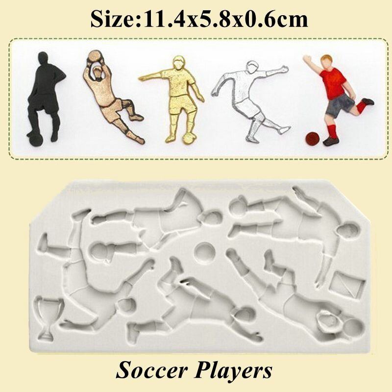 Sport Baseball Golf Soccer Rugby Football Fondant Cake Molds Chocolate Mould for The Kitchen Baking Sugar Decoration Tool