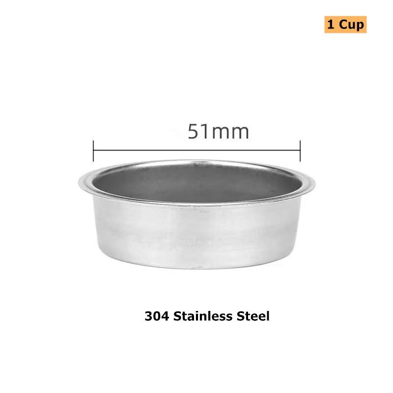 51mm 1/2/4 Cups Filter Replacement Filter Basket for Coffee Bottomless Portafilter Delonghi Dedica Espresso Machine Parts