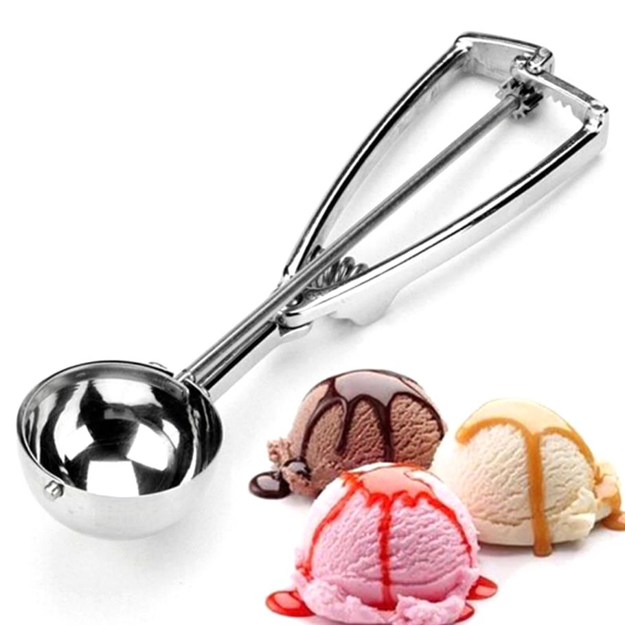 Large Ice Cream Scoop - Stainless Steel Cookie Scoop Melon Scoop Meat Baller 5.4 Tablespoon Scoop Muffin Potato Masher