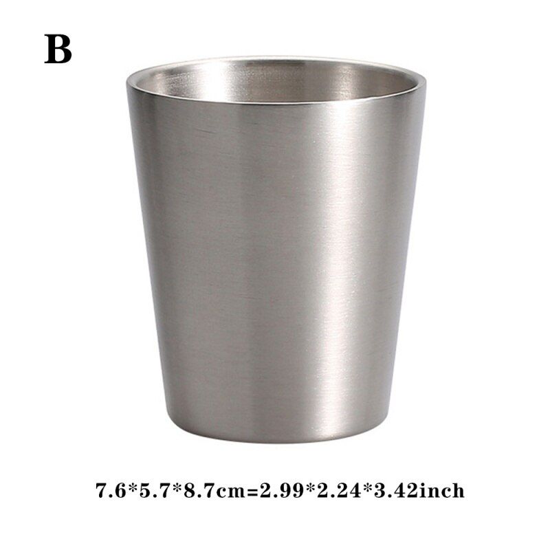 6Pcs/4pcs Set 30ml Outdoor Practical Stainless Steel Cups Shots Set Mini Glasses For  rtable Drinkware Set