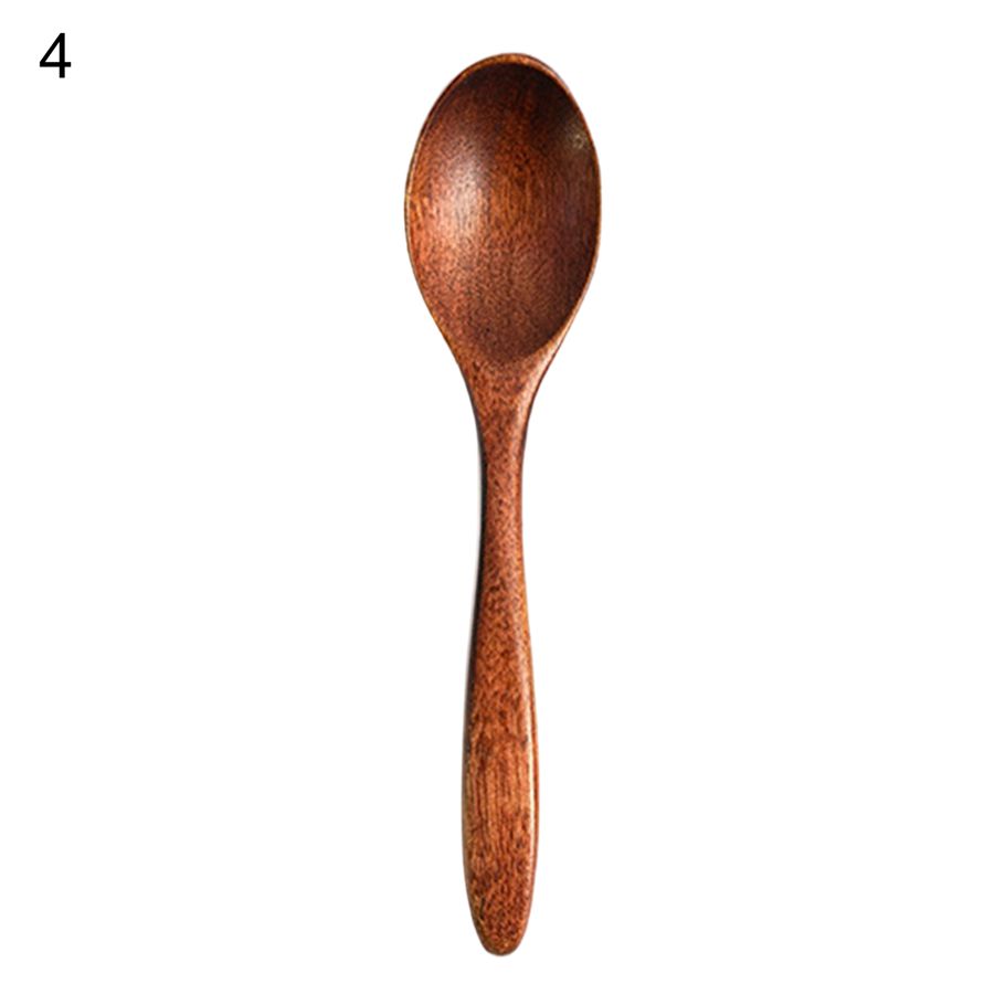 Stirring Spoon Food Grade Smooth Surface Wood Handmade Cooking Stirring Spoon with Ergonomic Handle for Home