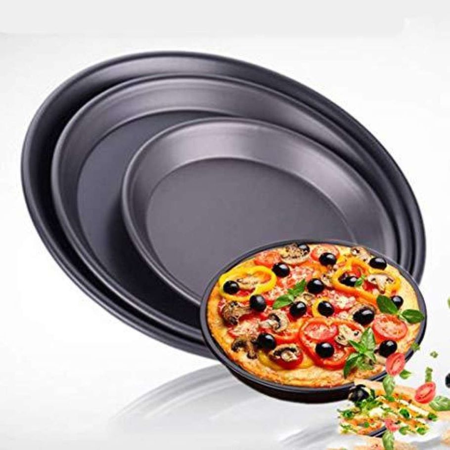 3 Pcs Pizza Pan Set - Black
