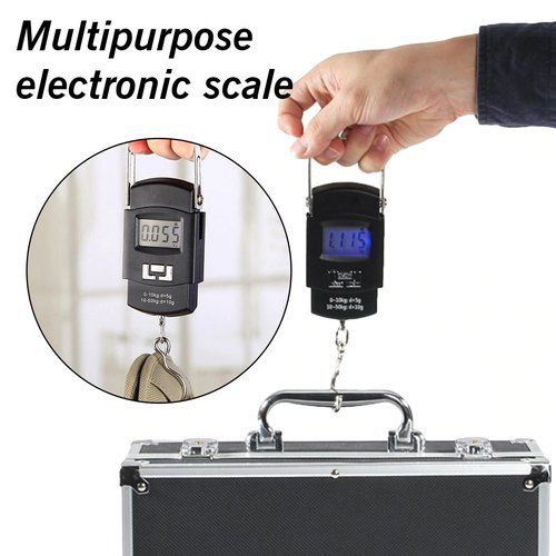 Digital Portable Weight Scale 50 Kg - Black - Weight Machine