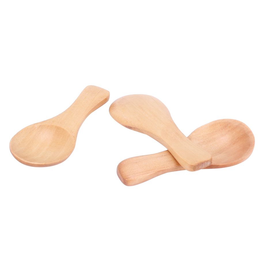 Short Handle 20 Packets of Small Wooden Spoon, Perfect for Small Jars of Jam, Spices, Condiments, Seasonings