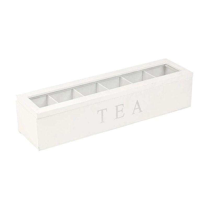 Coffe and Tea Box Organizer Wooden with Lid Coffee Tea Bag Storage Holder Organizer for Kitchen Cabinets