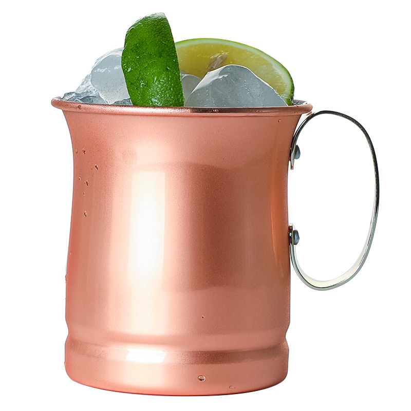 Hammered Copper plated Stainless Steel Moscow Mule Mug Drum-Type Cup Coffe Cup Water Glass Drinkware