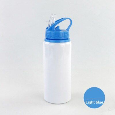 600ML Bottle with Straw DIY customized colorful print LOGO photo for Travel Sport Easy take Aluminium Portable MAZWEI