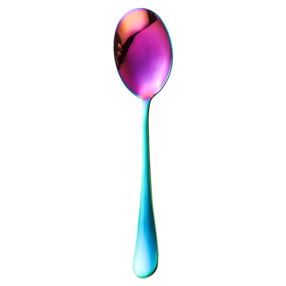 Colorful Stainless Steel Spoon Serving Colander Cutlery Tableware Accessories