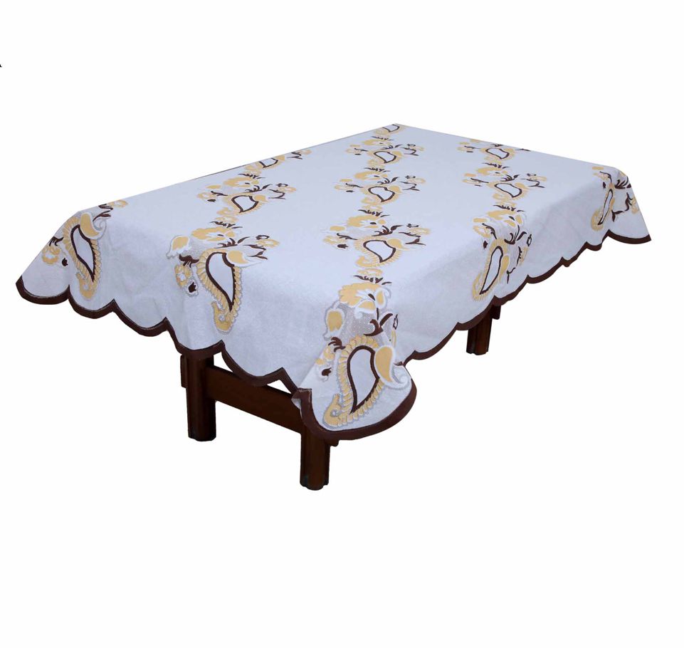 Tea Table Cloth, Alpona Design, Indian, 30 X 45 inch