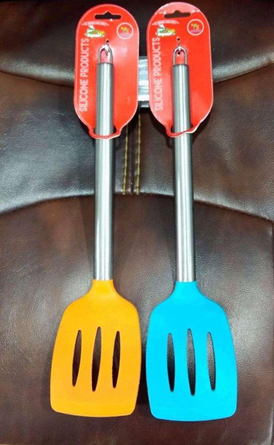 Silicon & Stainless Steel Spatula - Multicolor