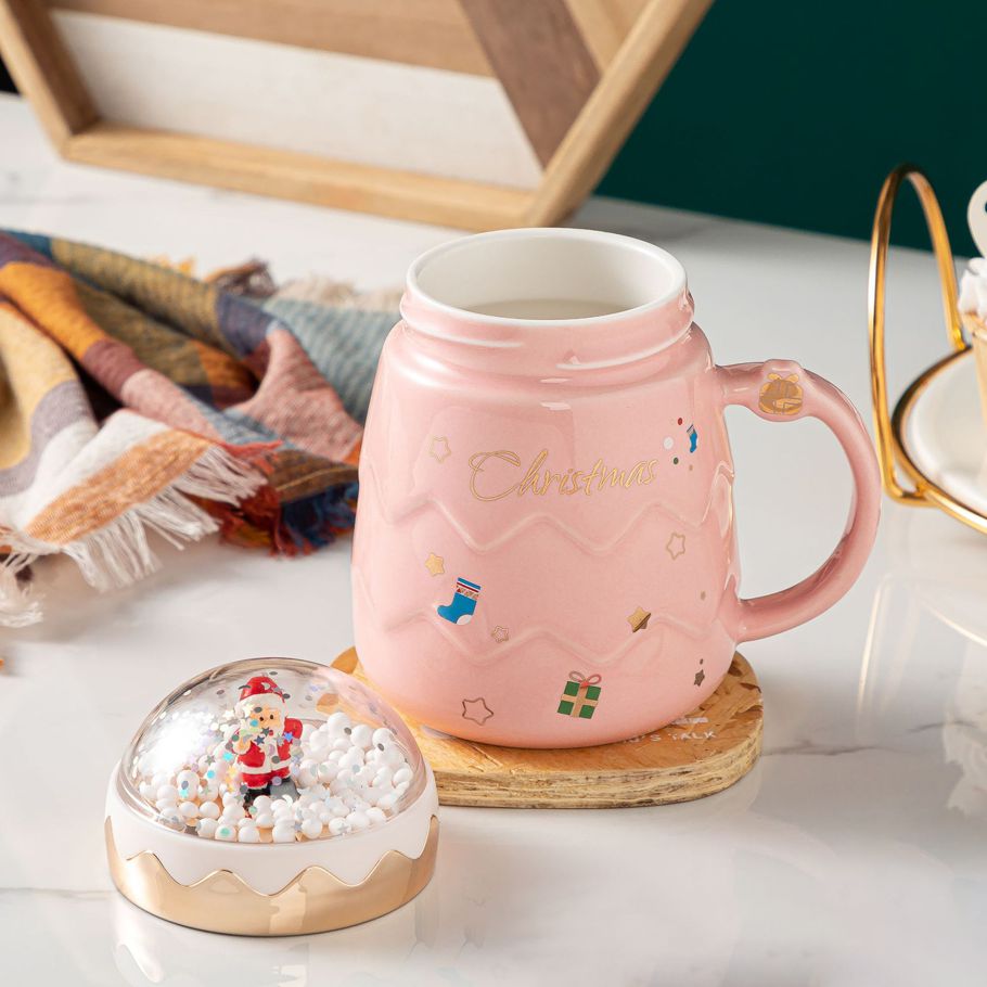 Coffee Mug Santa Claus Design Seasonal Gift Drinking Bottle