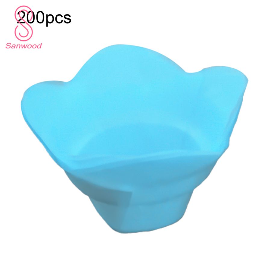 200Pcs Flower Shape Muffin Cup No Odor Oil Proof Paper Disposable Elegant Muffin Baking Cup Bakeware Tools