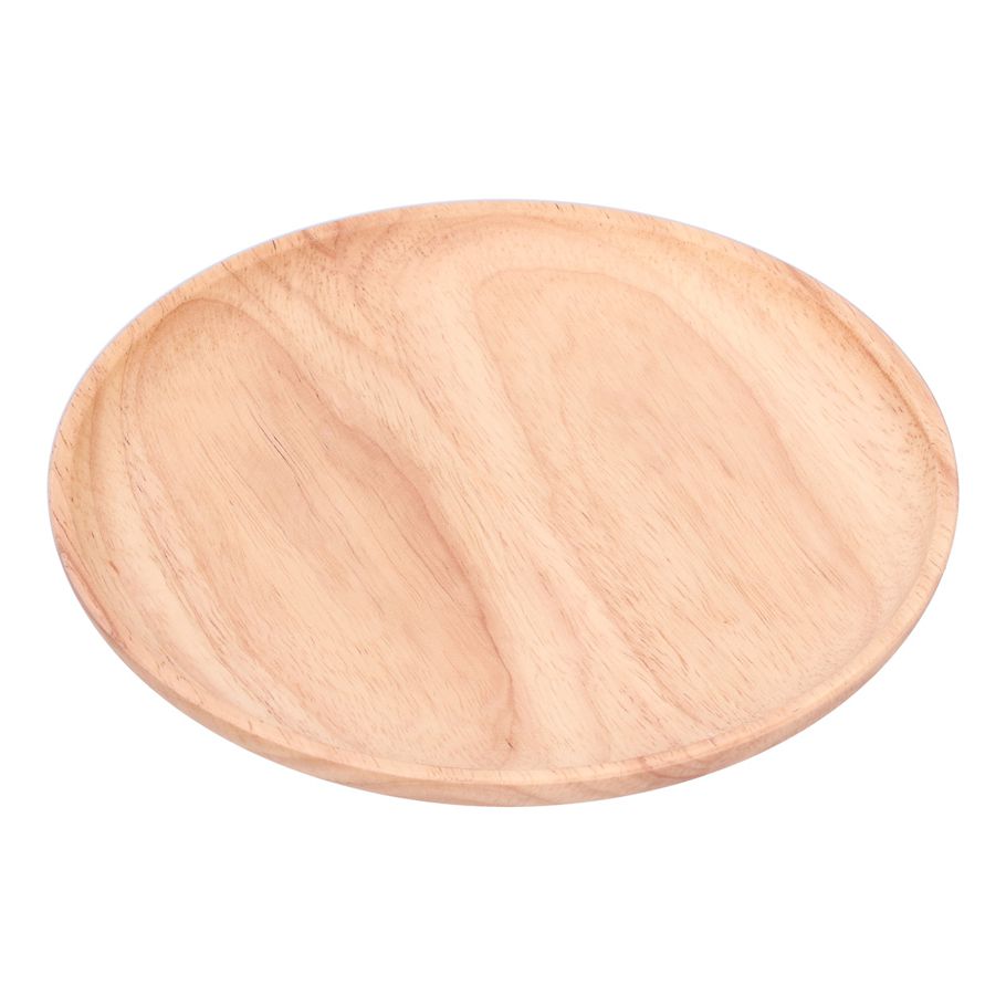Dessert Tray Meet Food Safety Rubber Wood Plate Well‑sanded Surface for Dormitory Studio Hotel Home