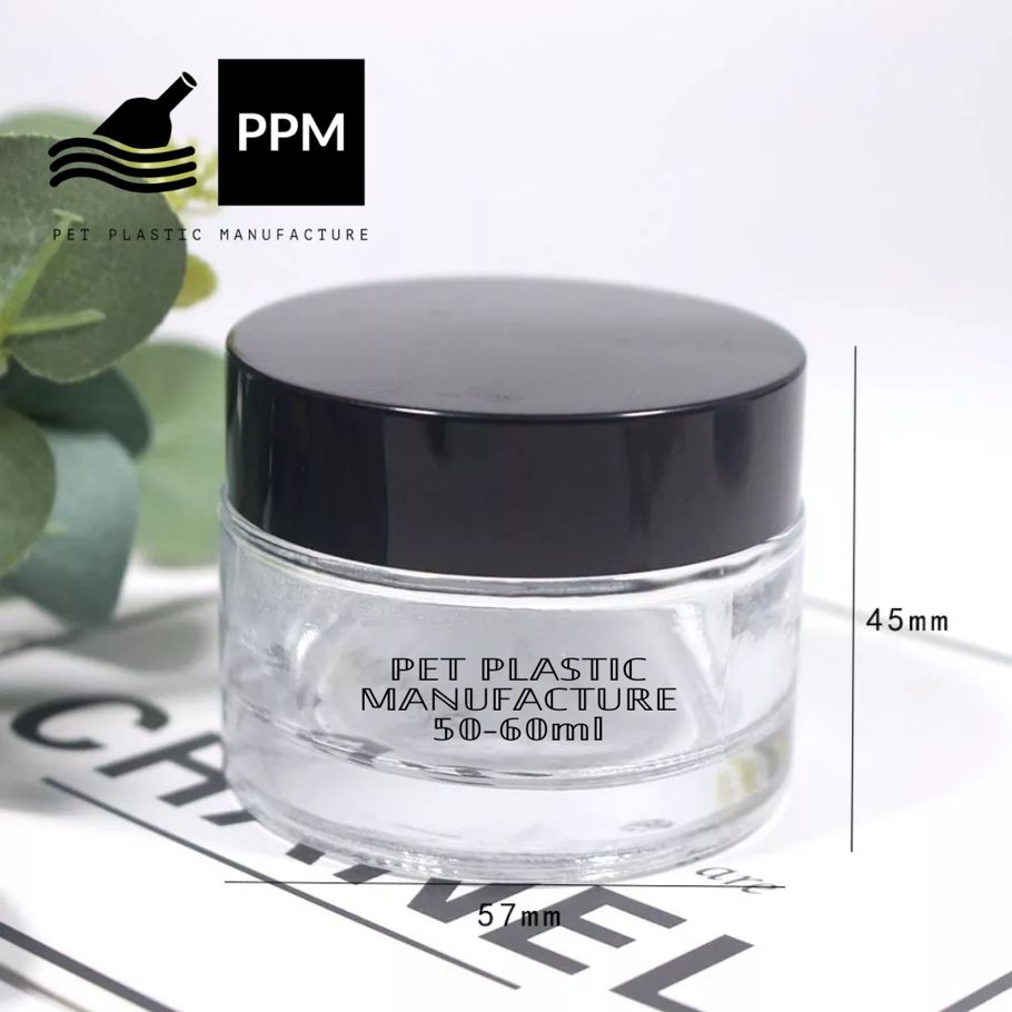 Cream Jars For Cosmetics Beauty Product 100 Piece Combo 50-60Ml Hard Plastic Empty Jars