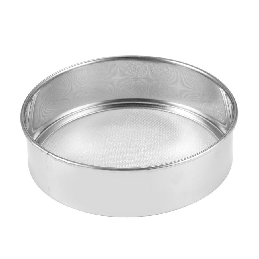HA Stainless Steel Mesh Flour Sifting Sifter Sieve Strainer Cake Baking Kitchen-Silver